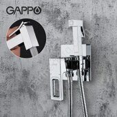 Gappo G7218 cмеситель встраиваемый с гигиеническим душем, хром