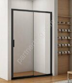 Aquanet Pleasure AE60-N-140H200U-BT, 00225500, душевая дверь раздвижная, 140х200 см, прозрачное стекло, черный профиль