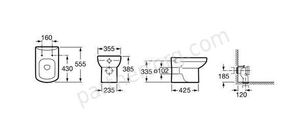 Dama Senso Roca Compacto унитаз напольный приставной