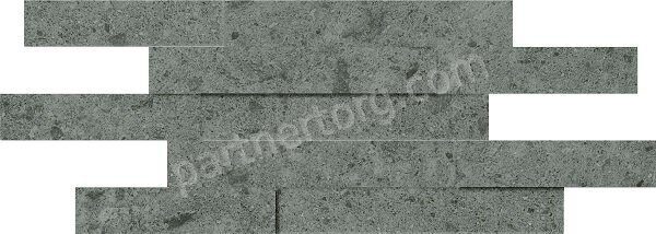 Genesis Grey Brick 3D Italon натуральная мозаичная плитка серая Italon 28х78см