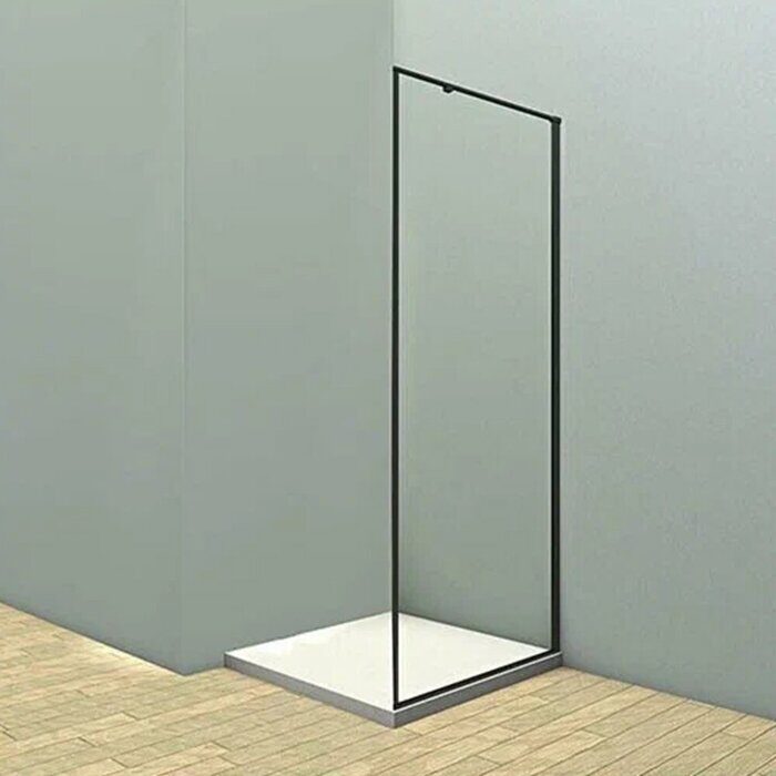 Veconi KP07B-80-01-C4 боковая панель 80х195 см, профиль черный, стекло прозрачное