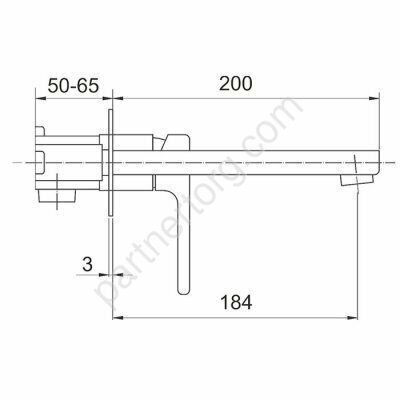 Futura Gappo G1017-16 смеситель для раковины встраиваемый черный