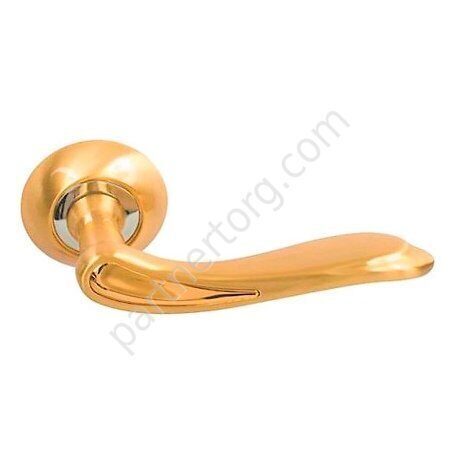 Archie Lindero S010 102II матовое золото ручка дверная фалевая на круглой накладке