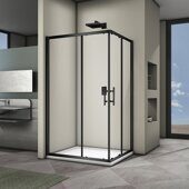 Veconi RV30B-10090-01-C3 душевой угол, 100х90x190 см, дверь раздвижная, профиль черный