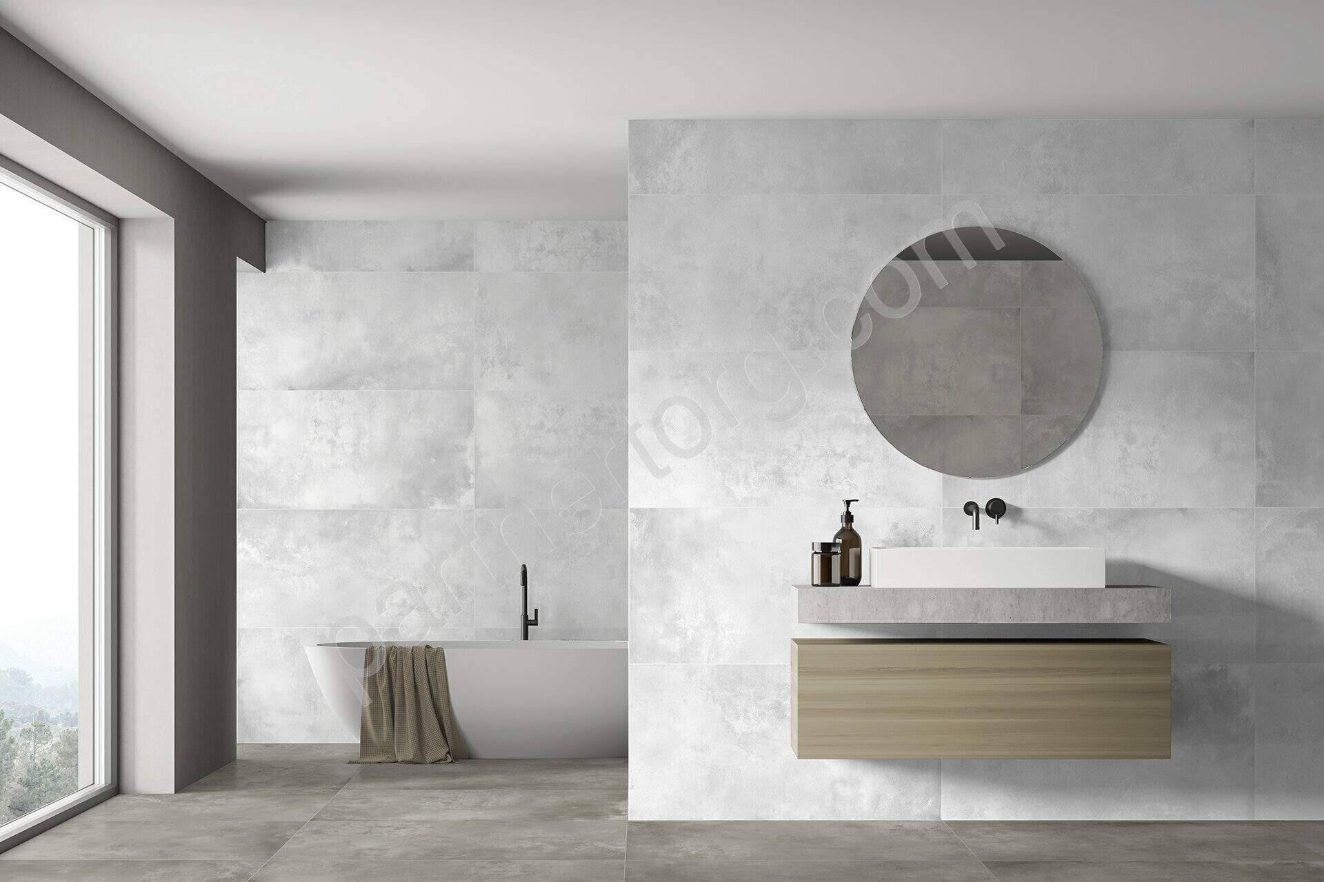 Vibe темно-серый матовый керамогранит Global Tile 60х120см