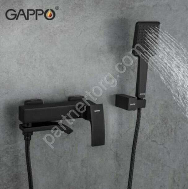 Gappo G3207-6 смеситель для ванны черный