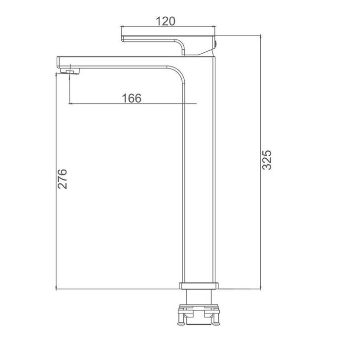 Gappo G1017-32 смеситель для раковины высокий, золото