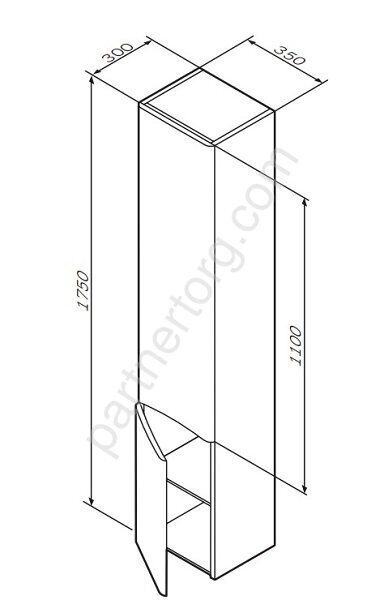 Like AM.PM шкаф-колонна подвесной M80CHR0356WG