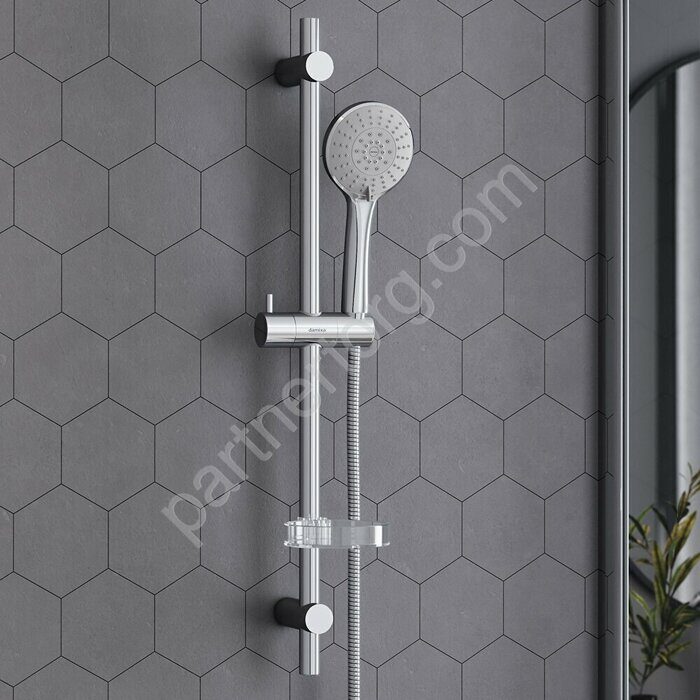 Комплект душевой : ручной душ d - 120 мм, 5 функций, штанга, мыльница 914100000 Palace One