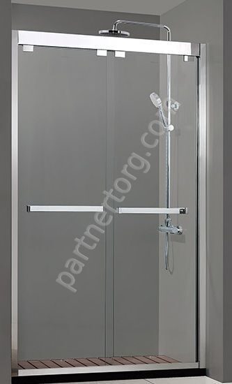 Stream Bravat стеклянная душевая дверь в нишу 1200x2000, две раздвижные двери Easy clean