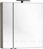 Эвора 80 дуб антик зеркальный шкаф для ванной комнаты Aquanet