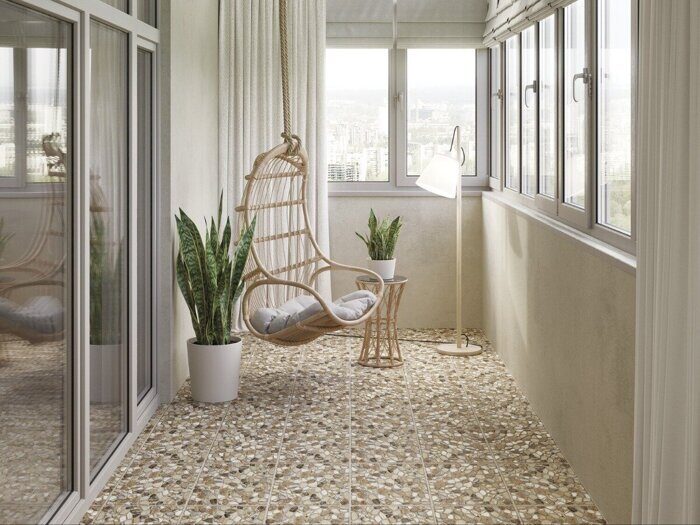 JackStone A16425 керамогранит многоцветный матовый рельеф 30х30см Cersanit