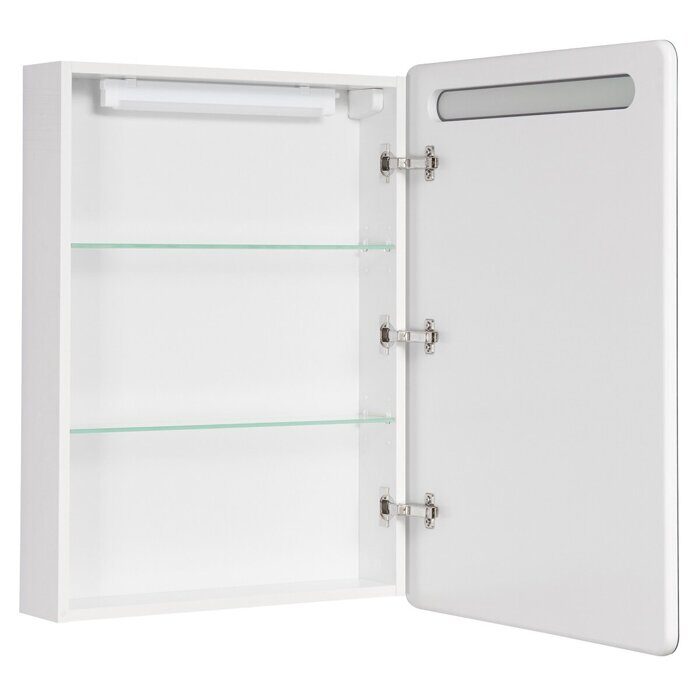 Америна 60 см шкаф - зеркало подвесной белый правый для ванной комнаты Aquaton