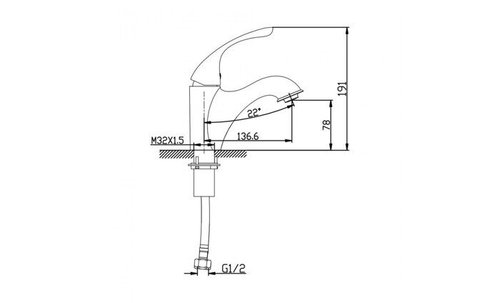 Intense LM5606C, смеситель для раковины монолитный, хром Lemark