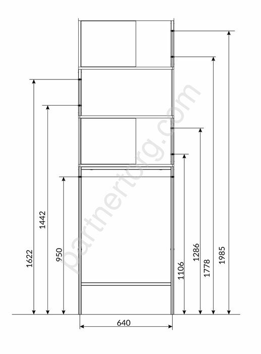 Grunge Loft 200*66 Дуб вотан  Marka One шкаф универсальный