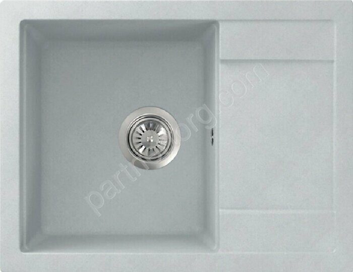 Fostogran FG 64-50, 630х500 кварцевая кухонная мойка, цвет белый арктик