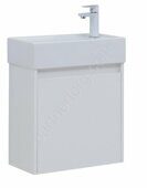 Nova Lite 50 тумба белая глянцевая для ванной комнаты 1 дверь с раковиной-столешницей 50 (TOP COUNTER) Sanovit Aquanet