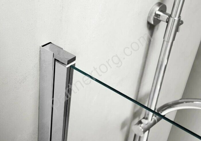 Шторка на ванну стеклянная Aquatek AQ DEL SBA 08015CH поворотная, с держателем 800x1500, хром