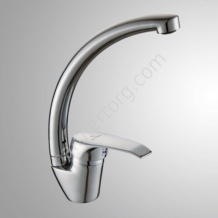 К 22 смеситель для умывальника с высоким изливом, одноручный Славен