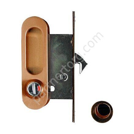 Archie А-К 01/02-V2AB античная бронза ручка для раздвижных дверей с замочным механизмом