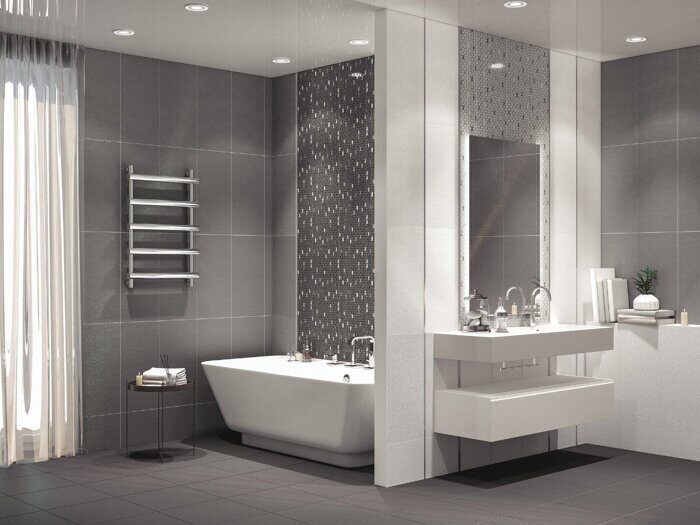 Devore Gris настенная плитка серо-коричневая сатинированная 31х63см Azori