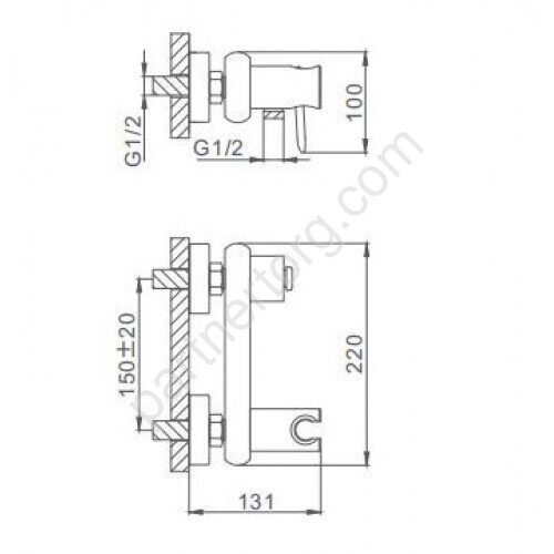 Frap F2079 смеситель для душа хром