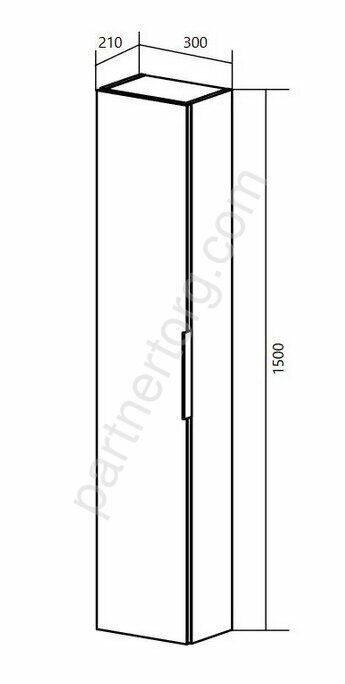 Lina 30П 1д Mirror пенал подвесной зеркальный