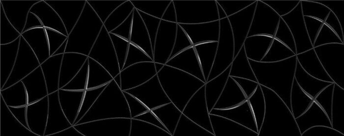 Vela Nero Stella декор черный глянцевый 20х50см Azori