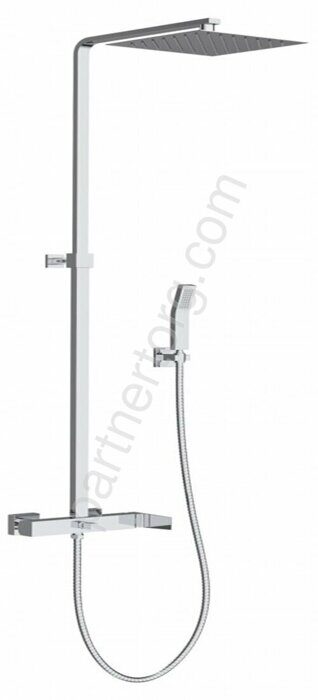 BelBagno ARL-DOCM-CRM душевая стойка с тропическим душем и смесителем, хром