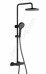 Gappo G2495-76 душевая стойка с термостатом черная, каскадный излив