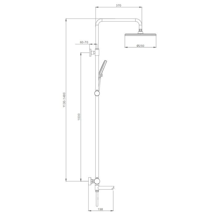 S223.24.05 Splenka Душевая система, сатин