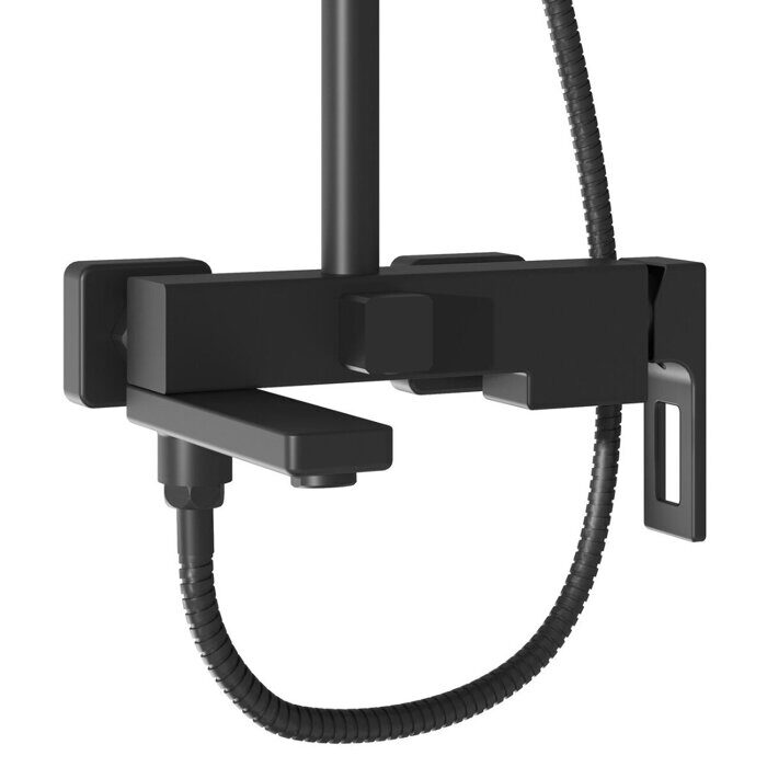 Grossman Pragma 500.K35.03.210 Душевая стойка со смесителем, черный матовый