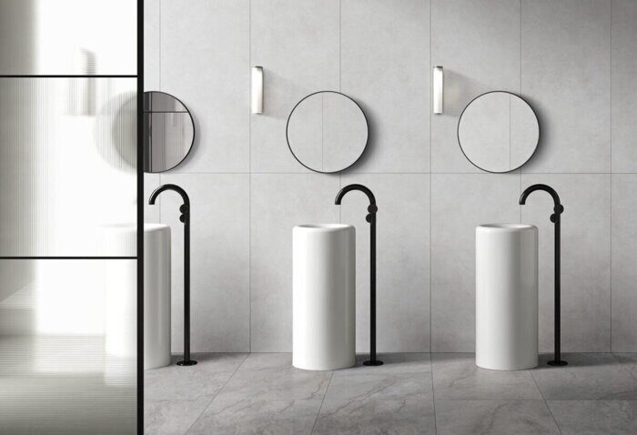 MicroCement светло-серый R10A керамогранит матовый 60х120см Vitra