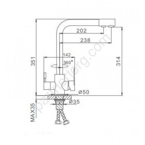Frap F4348 смеситель для кухни хром