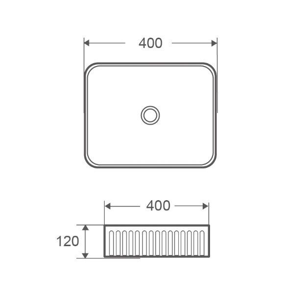 Grossman Cristal GR-3061 накладная раковина белая квадратная 40х40х12см