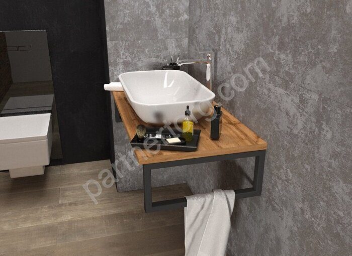 Grunge Loft Marka One Дуб Вотан столешница для ванной комнаты под раковину настольную