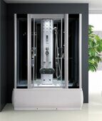 ODA-8316 душевая кабина прямоугольная 135х85, тонированное стекло, глубокий поддон