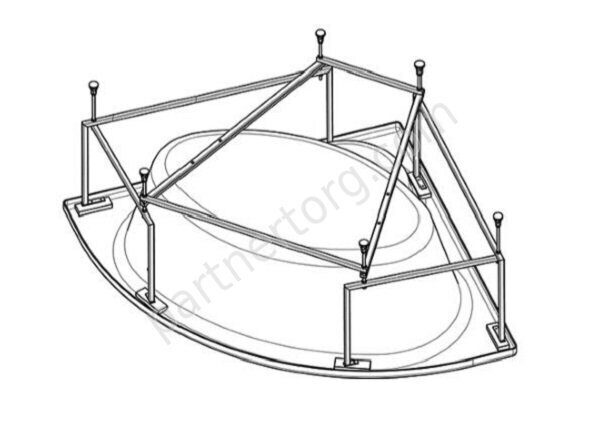 Монтажный комплект для ванны акриловой Bali Roca 150х150