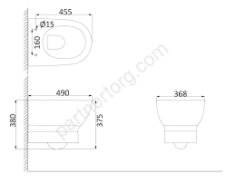 Creo Brest HDC 639 WH безободковый подвесной унитаз с сидением микролифт