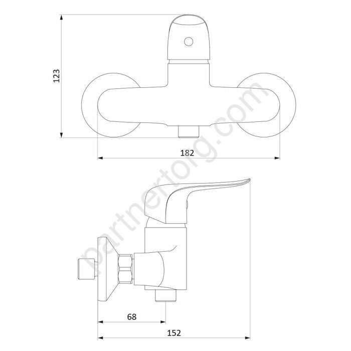 Смеситель для душа 322000000 Palace Evo 2