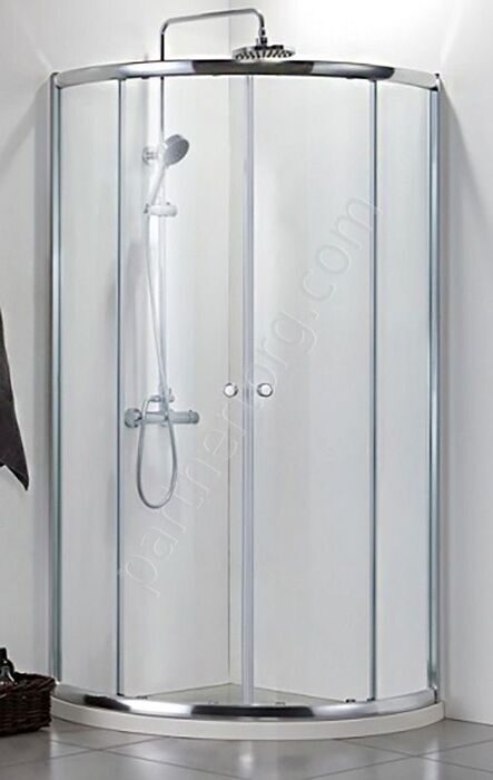 Drop Bravat R 100 см душевое ограждение, 2 раздвижные двери Easy clean glass