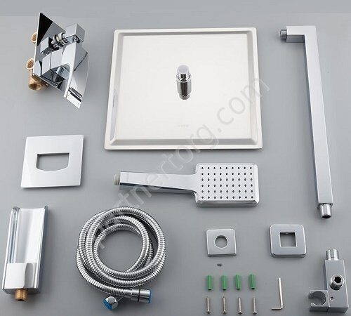 Gappo G7107-20 душевая система с верхним душем встраиваемая хром