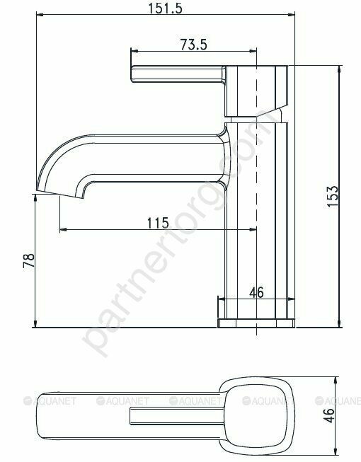 Minima AF130-10C смеситель для раковины Aquanet