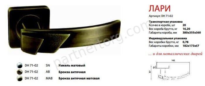 Лари дверная ручка RENZ