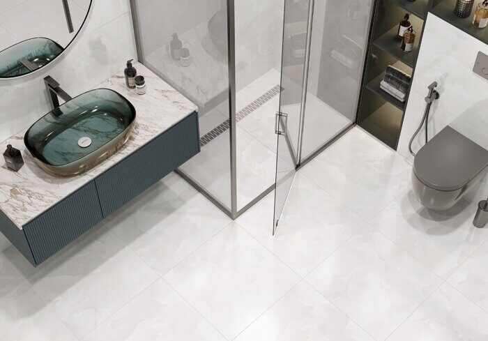 Ice Onyx LCM керамогранит бело-серый глянцевый 60х60см