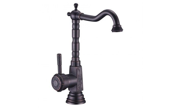 Jasmine LM6605ORB, смеситель для раковины, кухни с высоким поворотным изливом, черная бронза Lemark
