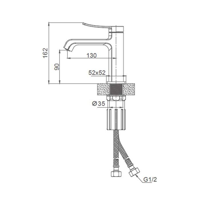 S31.10 Splenka Смеситель для умывальника, хром
