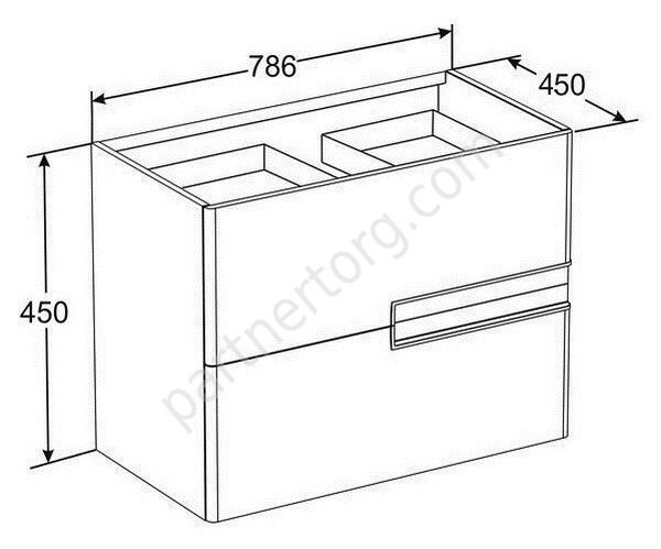 Victoria Nord тумба для ванной комнаты белый глянец 80 Roca