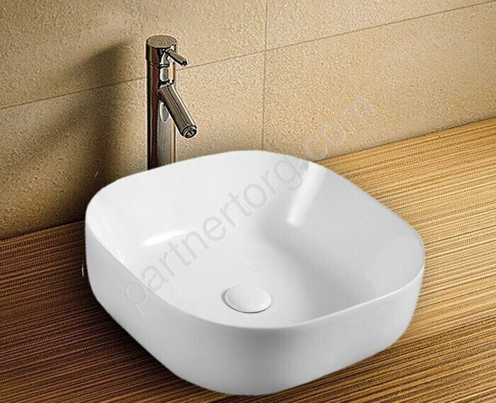 Azario Trend белая раковина настольная 43х43х13,5см AZ-41288