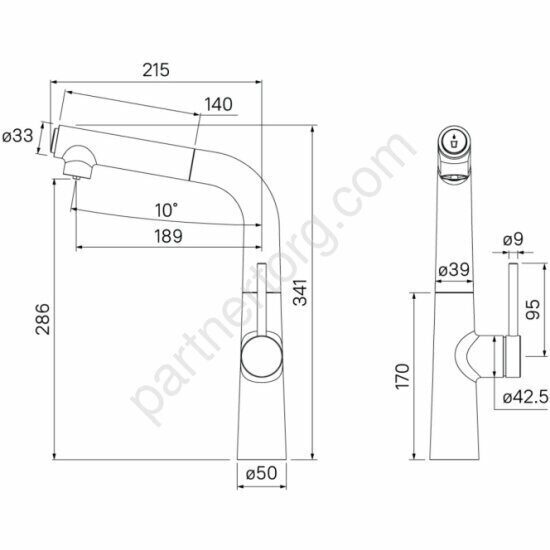 Pure Iddis cмеситель для кухни с каналом для фильтрованной воды PURBLFBi05